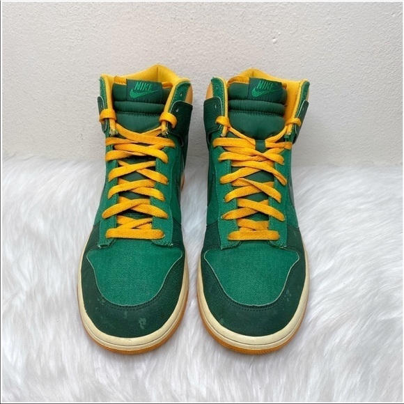 Nike Sneakers Dunk High Tops Gorge Green Orange - Picture 2 of 10